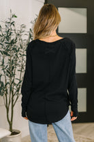 Nice to Each Other Raglan Sleeve Top in Black - Charming Charlie