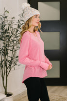 Nice to Each Other Raglan Sleeve Top in Fuchsia - Charming Charlie
