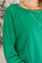 Nice to Each Other Raglan Sleeve Top in Kelly Green - Charming Charlie