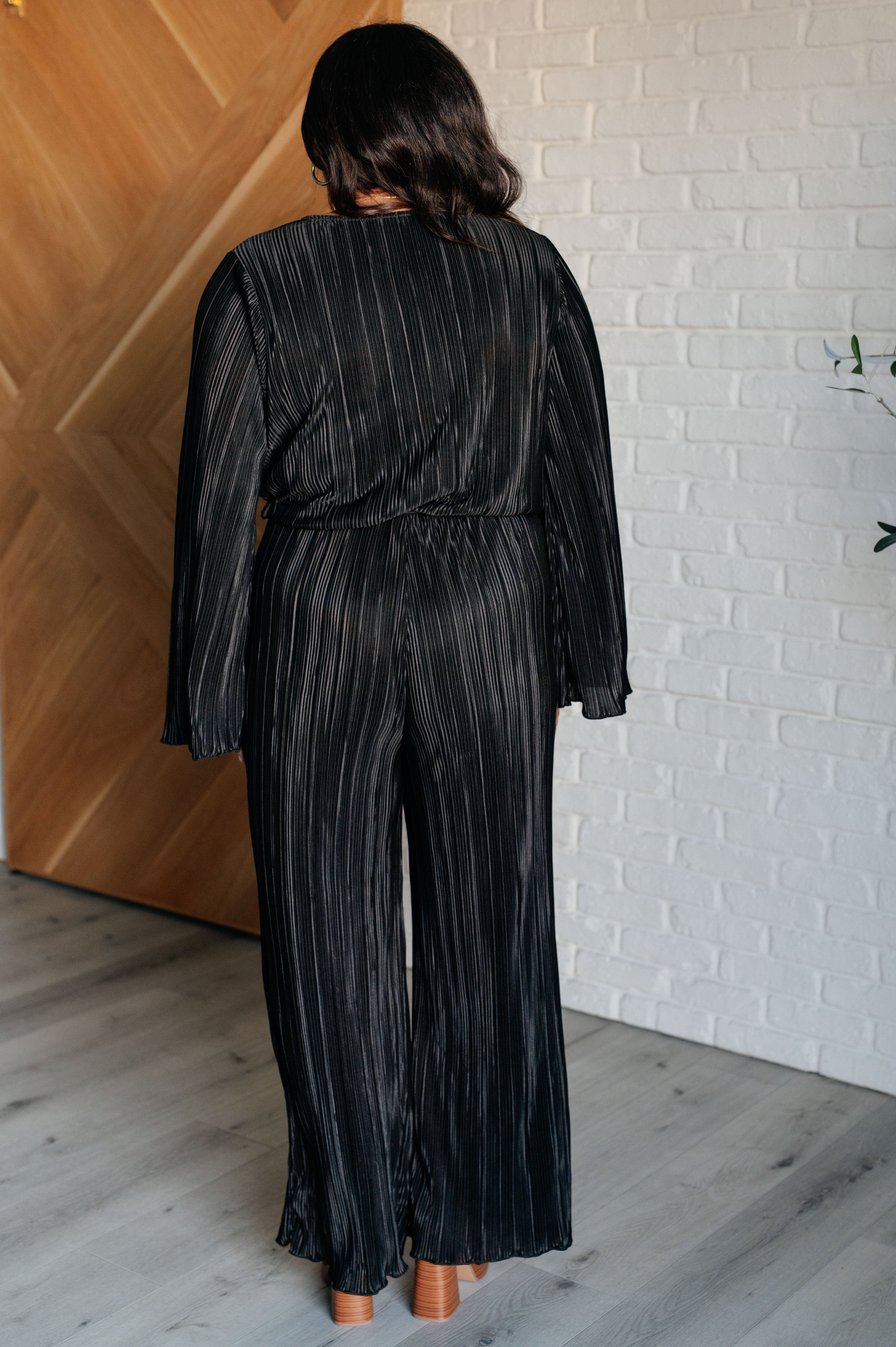 Night Out Plisse Jumpsuit - Charming Charlie