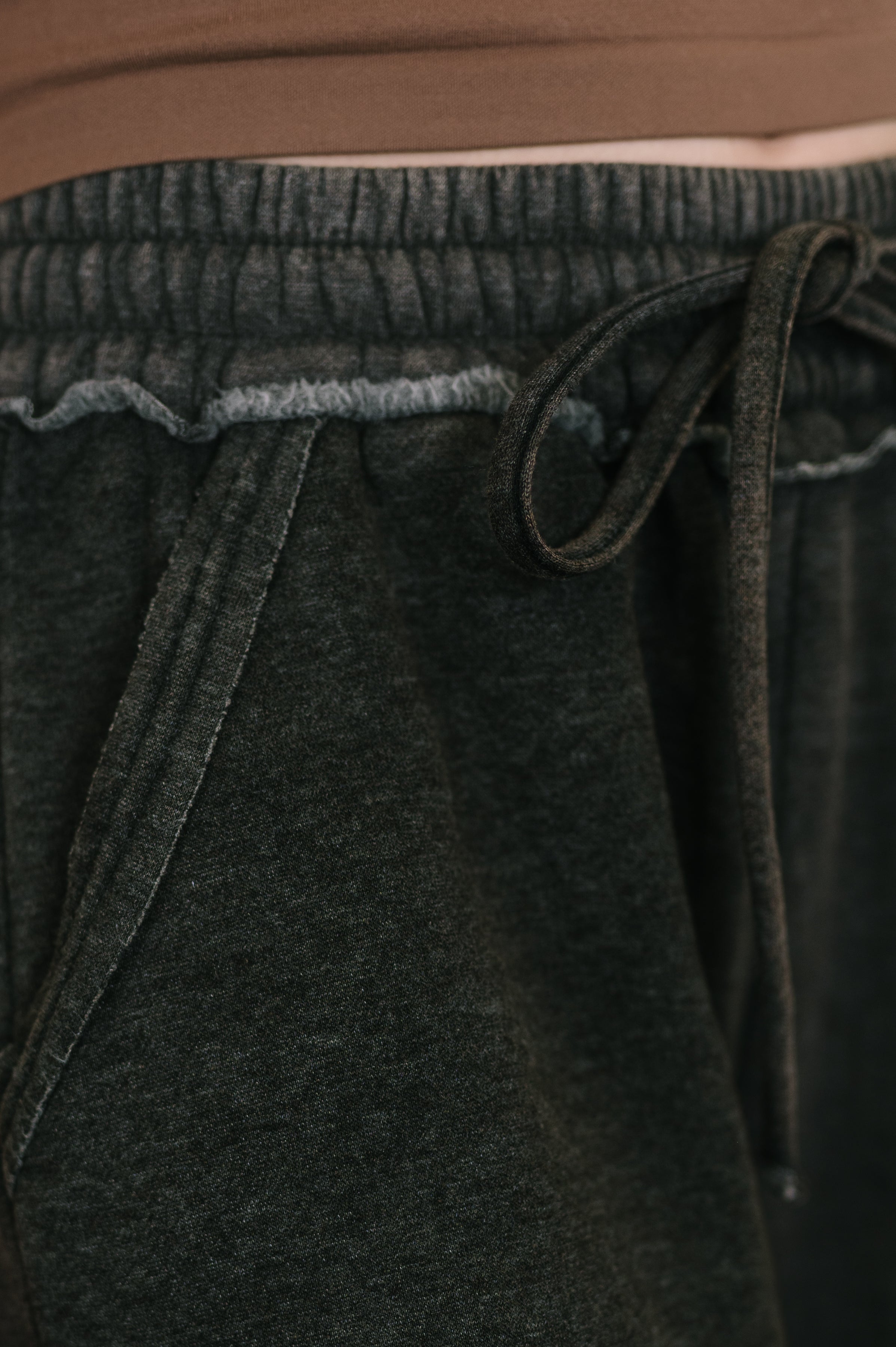 Nights Like This High Waist Palazzo Sweats in Ash Black - Charming Charlie