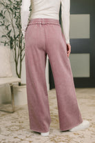 Nights Like This High Waist Palazzo Sweats in Light Rose - Charming Charlie