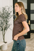 No One Else Checkered Casual Tee - Charming Charlie