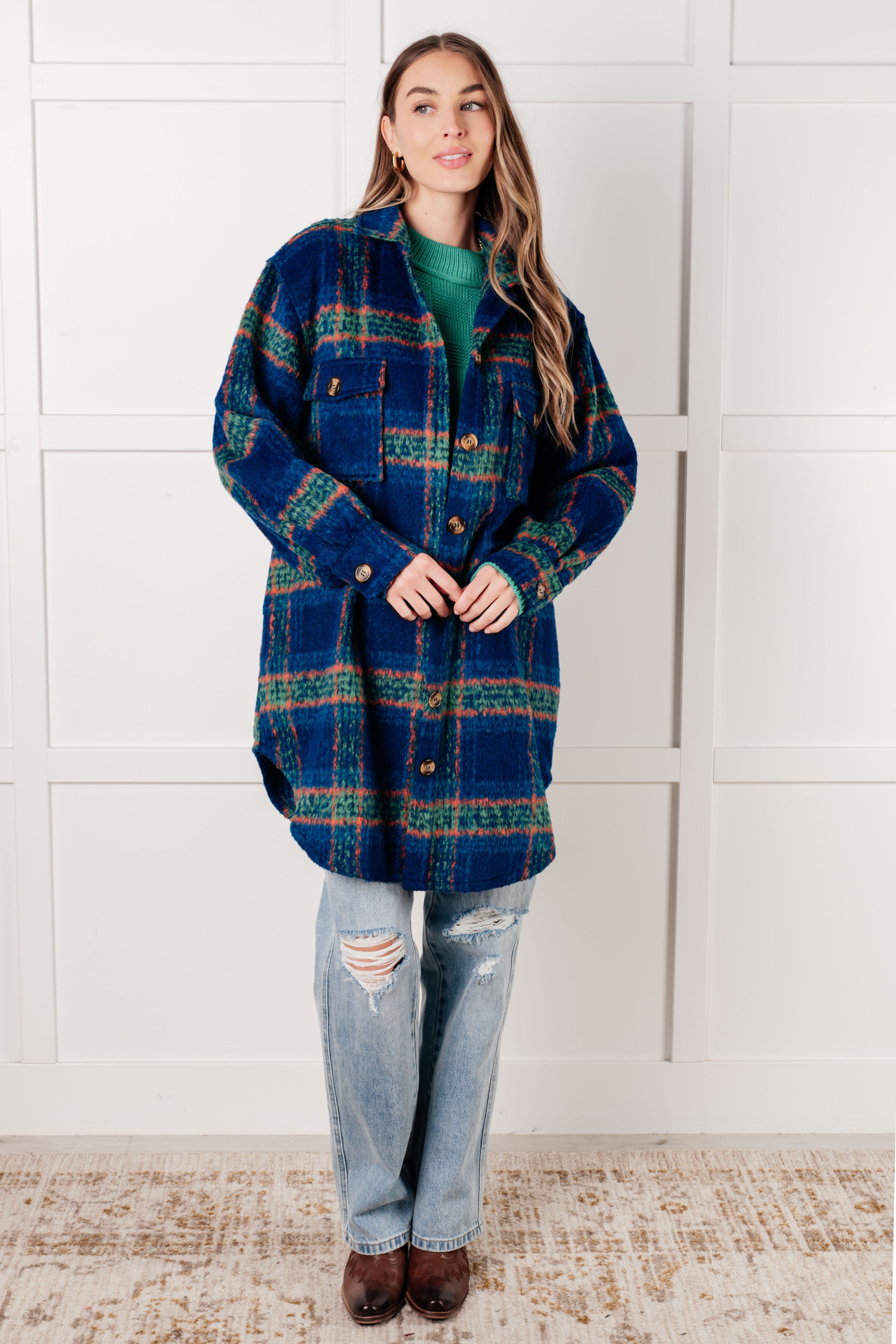 No Tears Plaid Coat - Charming Charlie