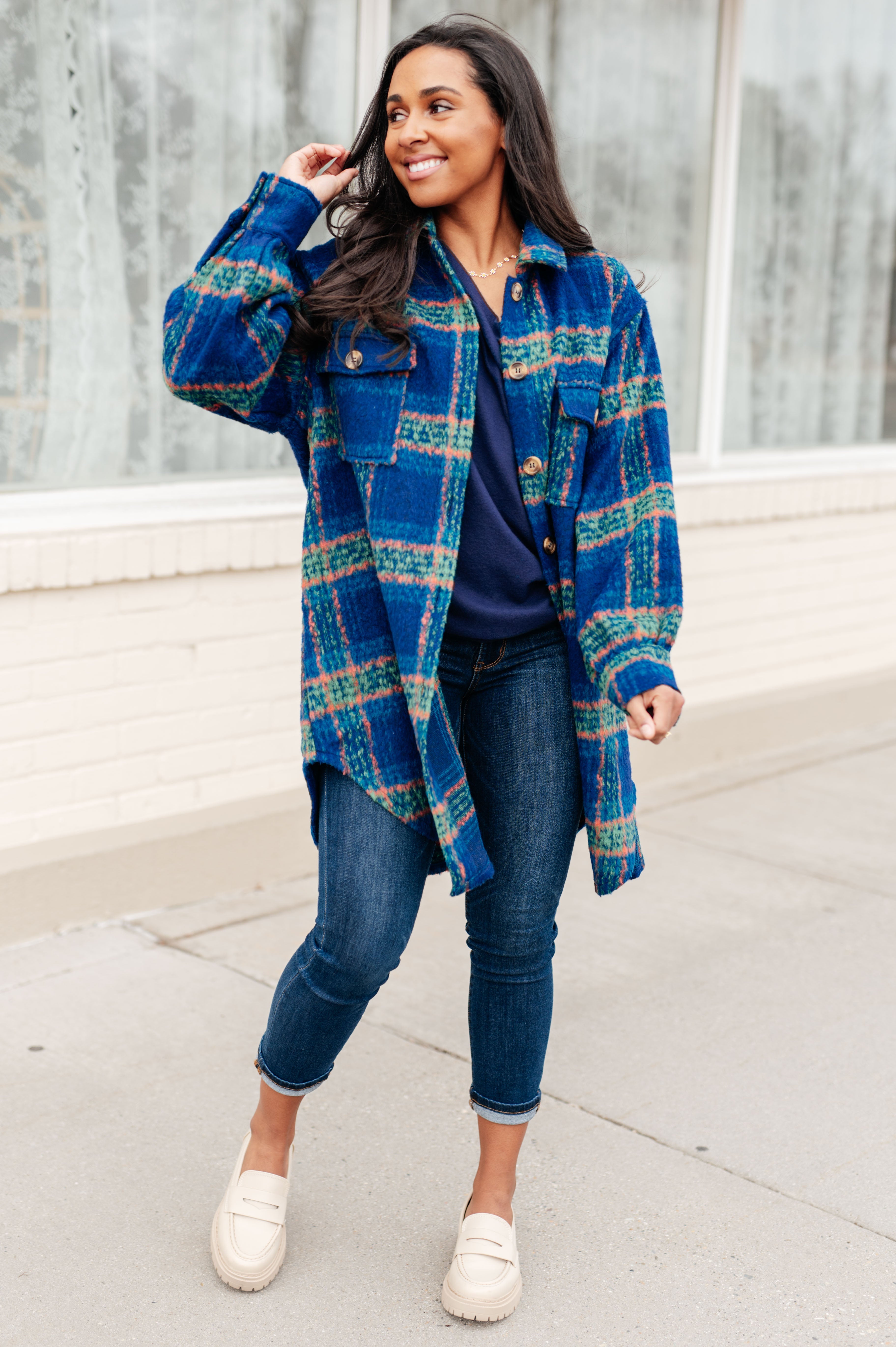 No Tears Plaid Coat - Charming Charlie