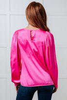 Not Exaggerating Satin Puff Sleeve Blouse - Charming Charlie