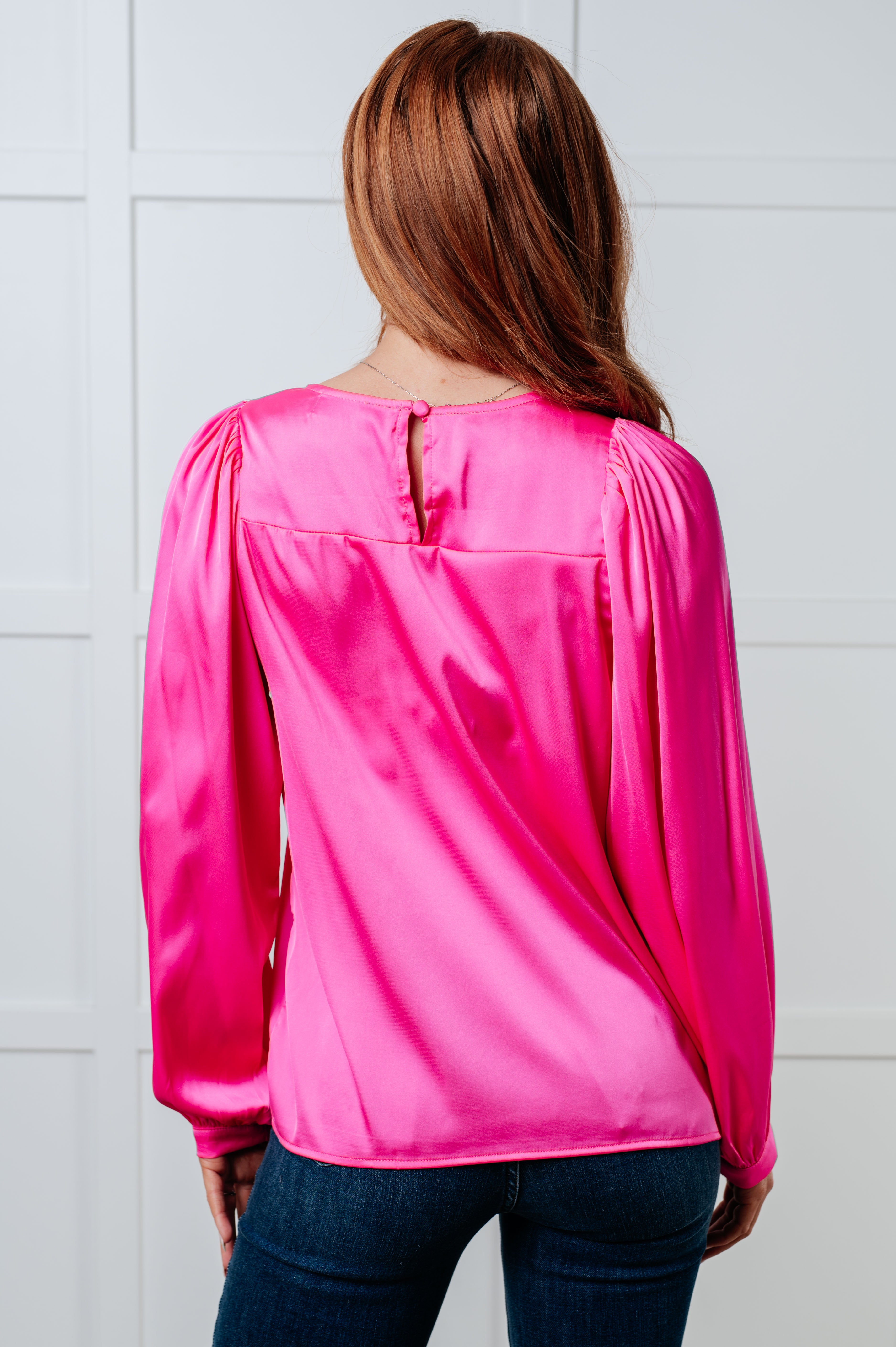 Not Exaggerating Satin Puff Sleeve Blouse - Charming Charlie