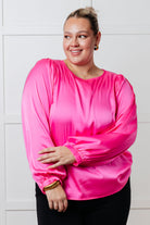 Not Exaggerating Satin Puff Sleeve Blouse - Charming Charlie
