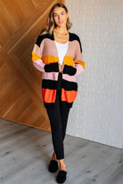 Not Quite Sure Striped Open Front Cardigan - Charming Charlie