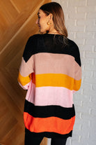 Not Quite Sure Striped Open Front Cardigan - Charming Charlie