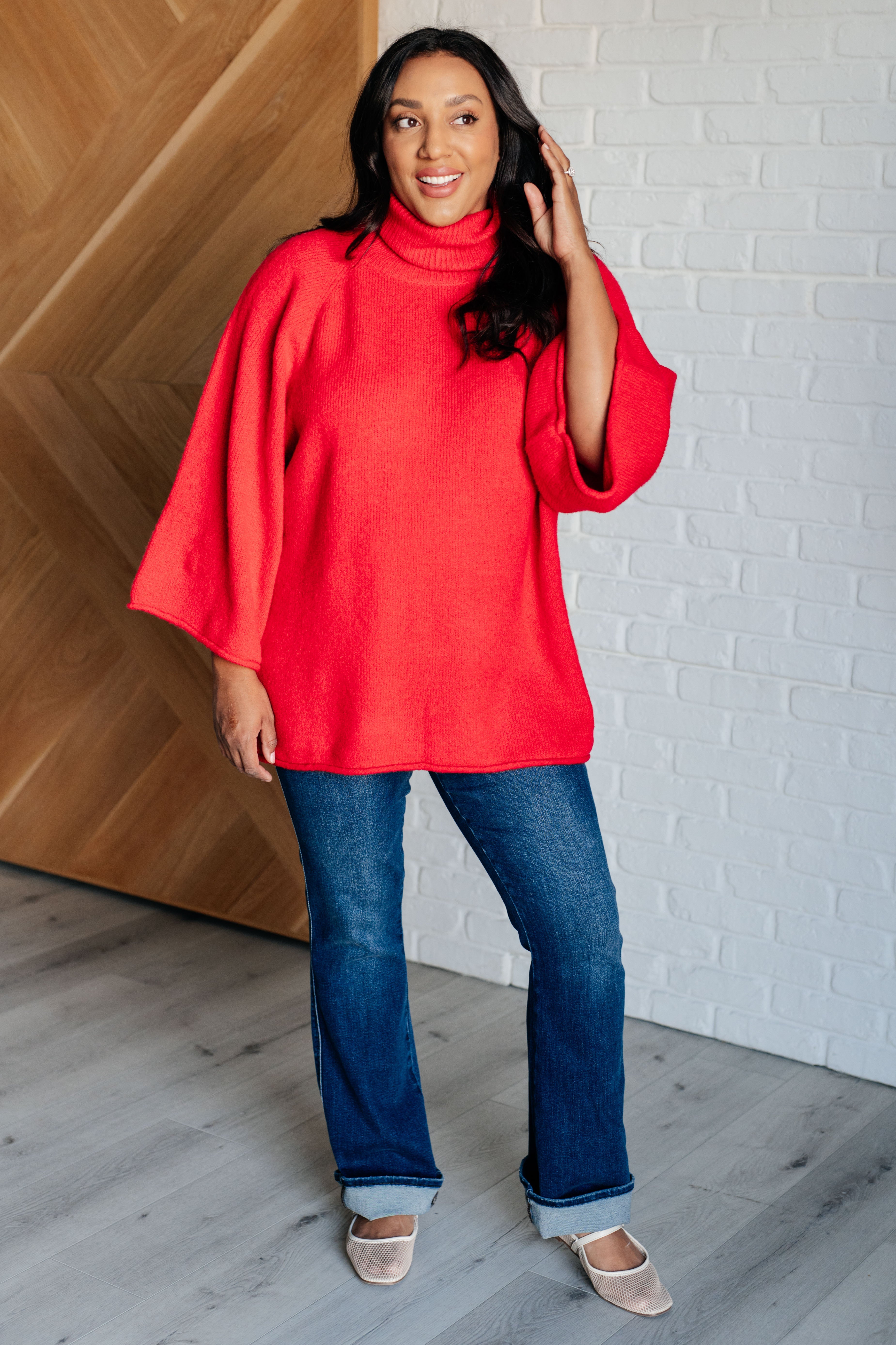 Not Too Desperate Turtleneck Sweater - Charming Charlie