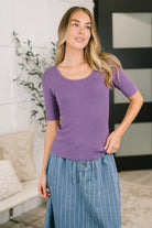 Nothing to Prove U-Neck Half Sleeve Top - Charming Charlie
