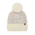 OatmealConfetti Pom C.C Beanie blends cozy warmth with playful style. Crafted for comfort, its soft knit fabric ensures a snug fit that keeps you warm on chilly days. The colorful confetti speckles add a vibrant touch, while the fluffy pom-pom on top offers a classic, stylish finish. Perfect for everyday wear or outdoor activities, this beanie combines functionality with a trendy edge, making it a versatile accessory for any cold-weather wardrobe. 