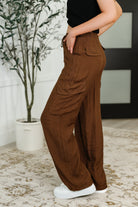 Off Duty Straight Leg Cargo Pants in  Brown - Charming Charlie