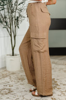 Off Duty Straight Leg Cargo Pants in Tan - Charming Charlie