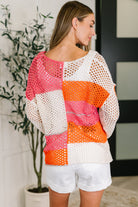 Off the Grid Net Color Block Layering Top - Charming Charlie