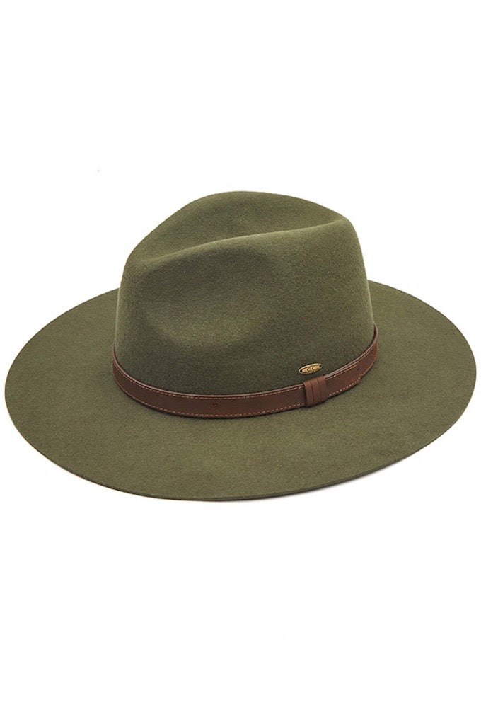 Olive C.C Wool Felt Detailed Panama Summer Sun Hat With Strap Banded Trim; Unique, timeless & classic Summer Sun Fedora Hat has a ribbon band trim material accent. Trendy Birthday, Holiday Gift, Christmas Gift, Regalo de Navided, Bad hair days, casual everyday wear, Anniversary Gift, Fall Outfit, Cool Fashion Fedora, Valentine's Day Gift