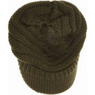 Olive Knit Beanie Tail CC Cap combines cozy warmth with functional style, featuring a soft knit fabric that stretches comfortably for all-day wear. Designed with a unique tail opening, it allows for easy ponytail or bun access, making it ideal for active lifestyles. Its versatile fit and classic design provide both comfort and practicality, perfect for chilly days when you want to stay warm without sacrificing convenience or style.