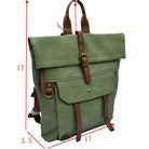 Olive Long-lasting Vintage Leather Backpack Laptop Messenger Bag. This perfect backpack that is roomy enough to fit all the essentials, and ideally, is convertible so you can get more use out of it, can sometimes be just as stressful as packing the aforementioned bag. The backpack is very fashionable, you can take it to a school, work or a day trip.