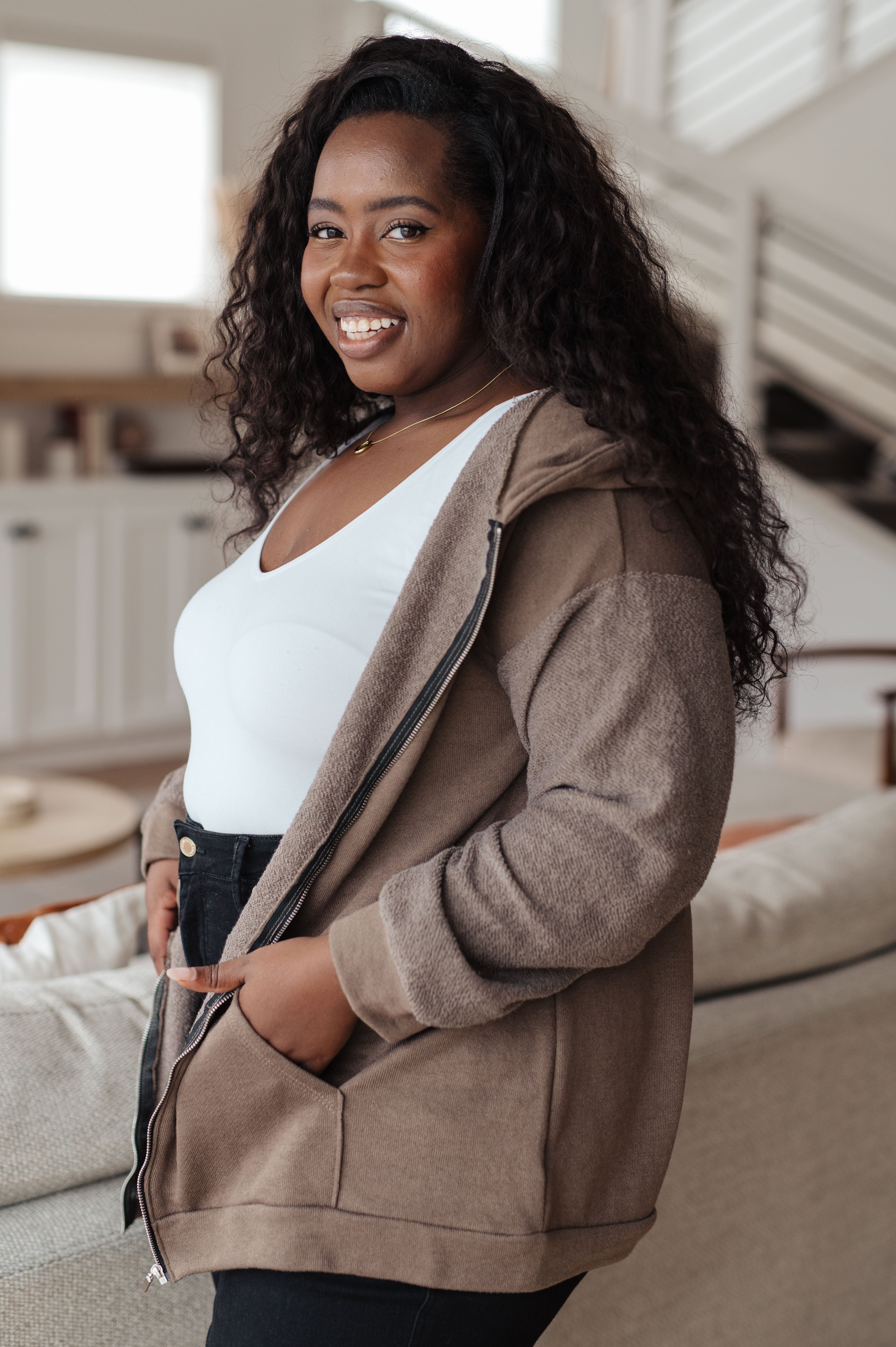 On And On Zip Up Hoodie - Charming Charlie