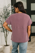 On Repeat Cable Ribbed Knit Tee - Charming Charlie