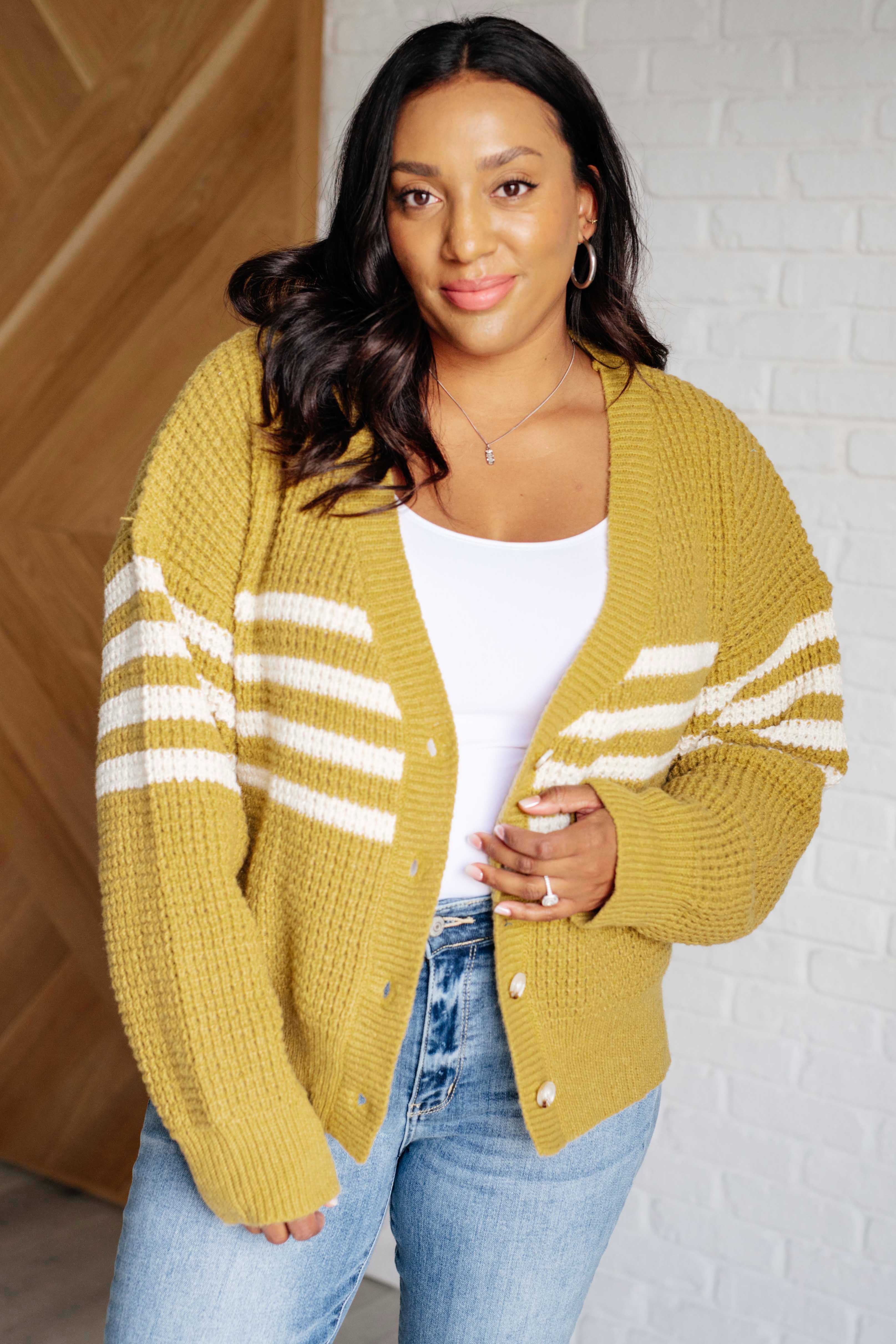 On Top of the World Striped Cardigan - Charming Charlie