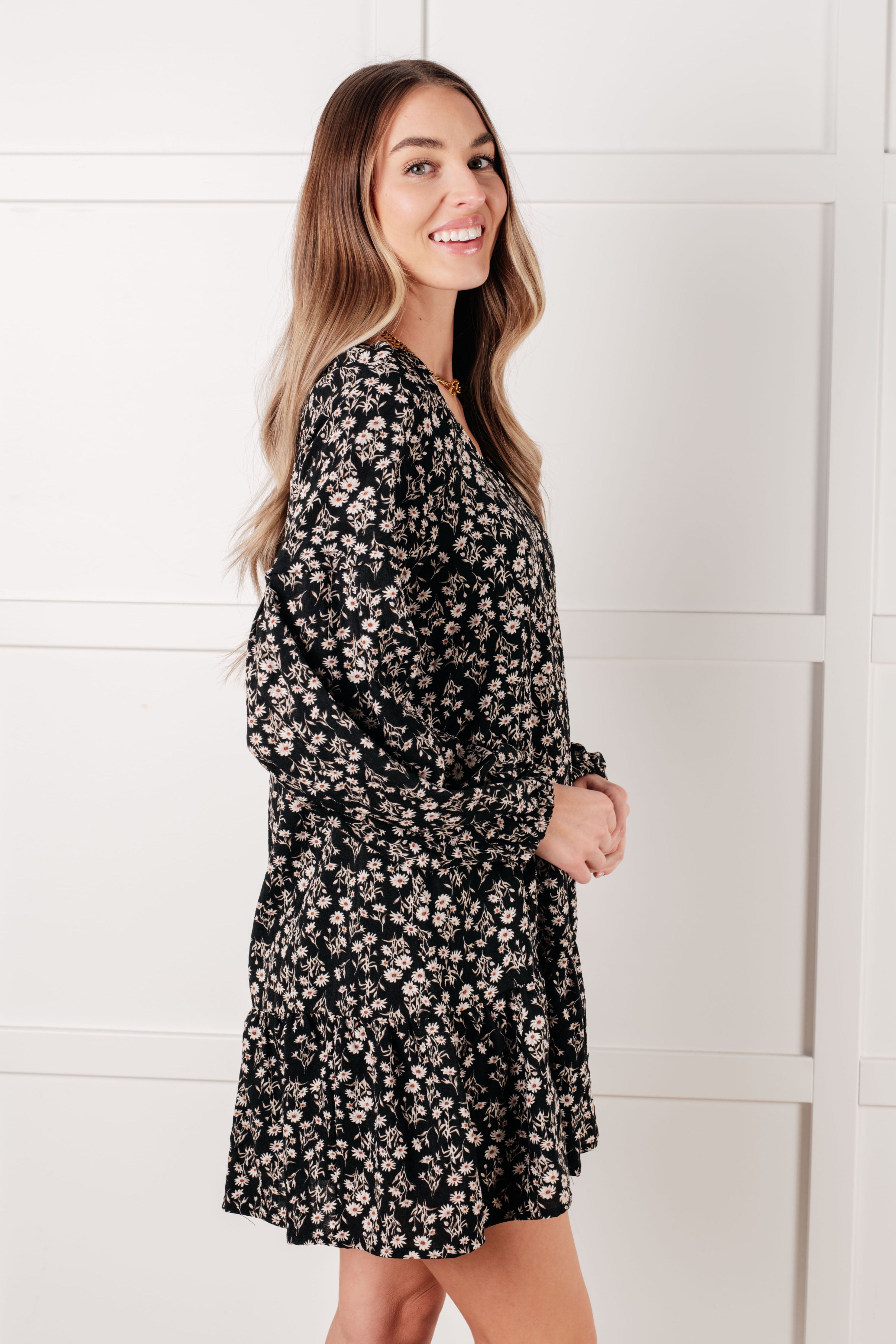 Once Again V-Neck Floral Dress - Charming Charlie