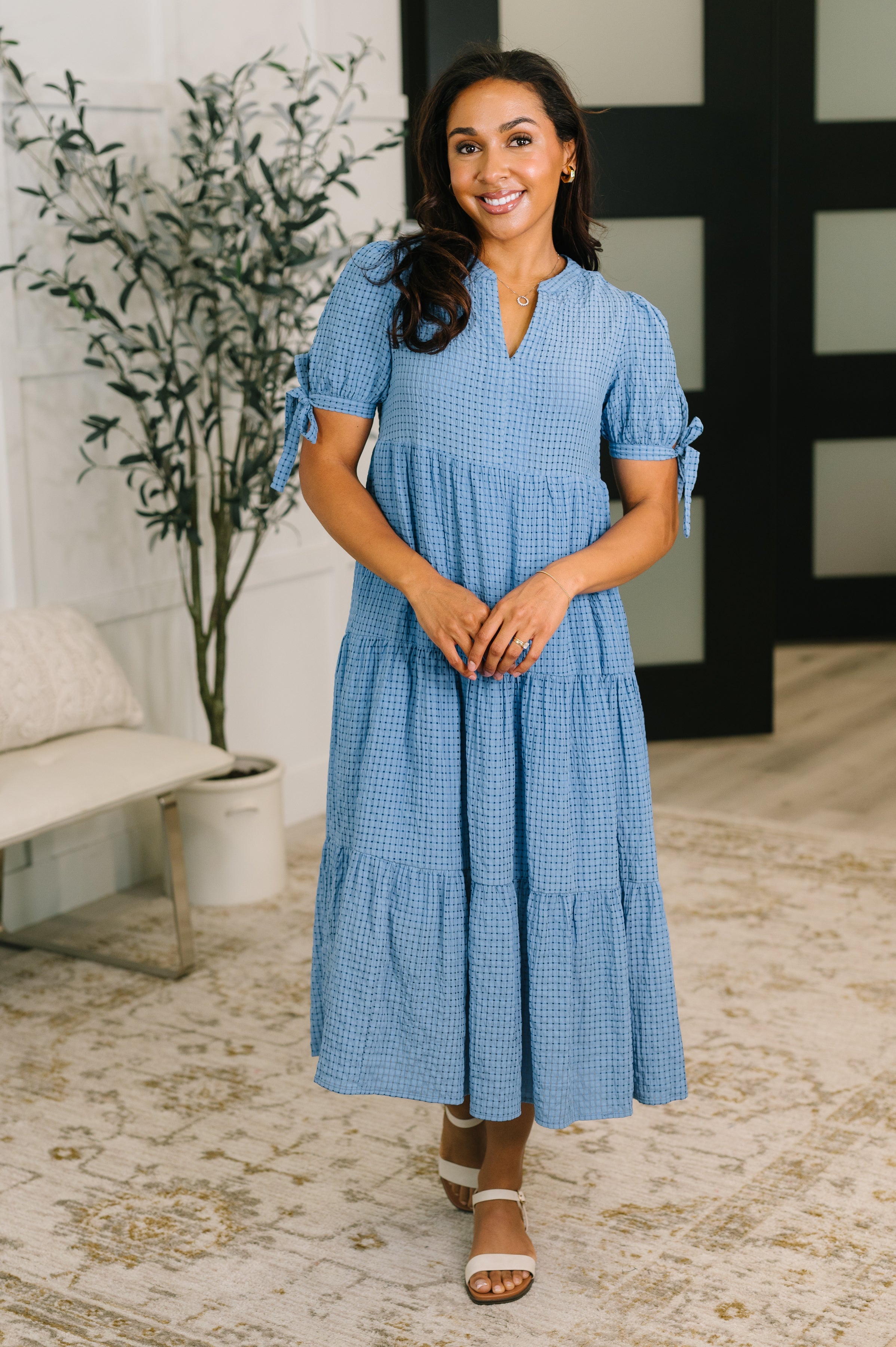 One Less Crisis Tiered Midi Dress - Charming Charlie