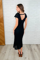 On the Town Lace Scoop Neck Dress in Black - Charming Charlie