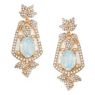 Opal White Oval Crystal Rhinestone Leaf Evening Earrings. Look like the ultimate fashionista with these Earrings! Add something special to your outfit this Valentine! special It will be your new favorite accessory. Perfect Birthday Gift, Anniversary Gift, Mother's Day Gift, Graduation Gift, Valentine's Day Gift.
