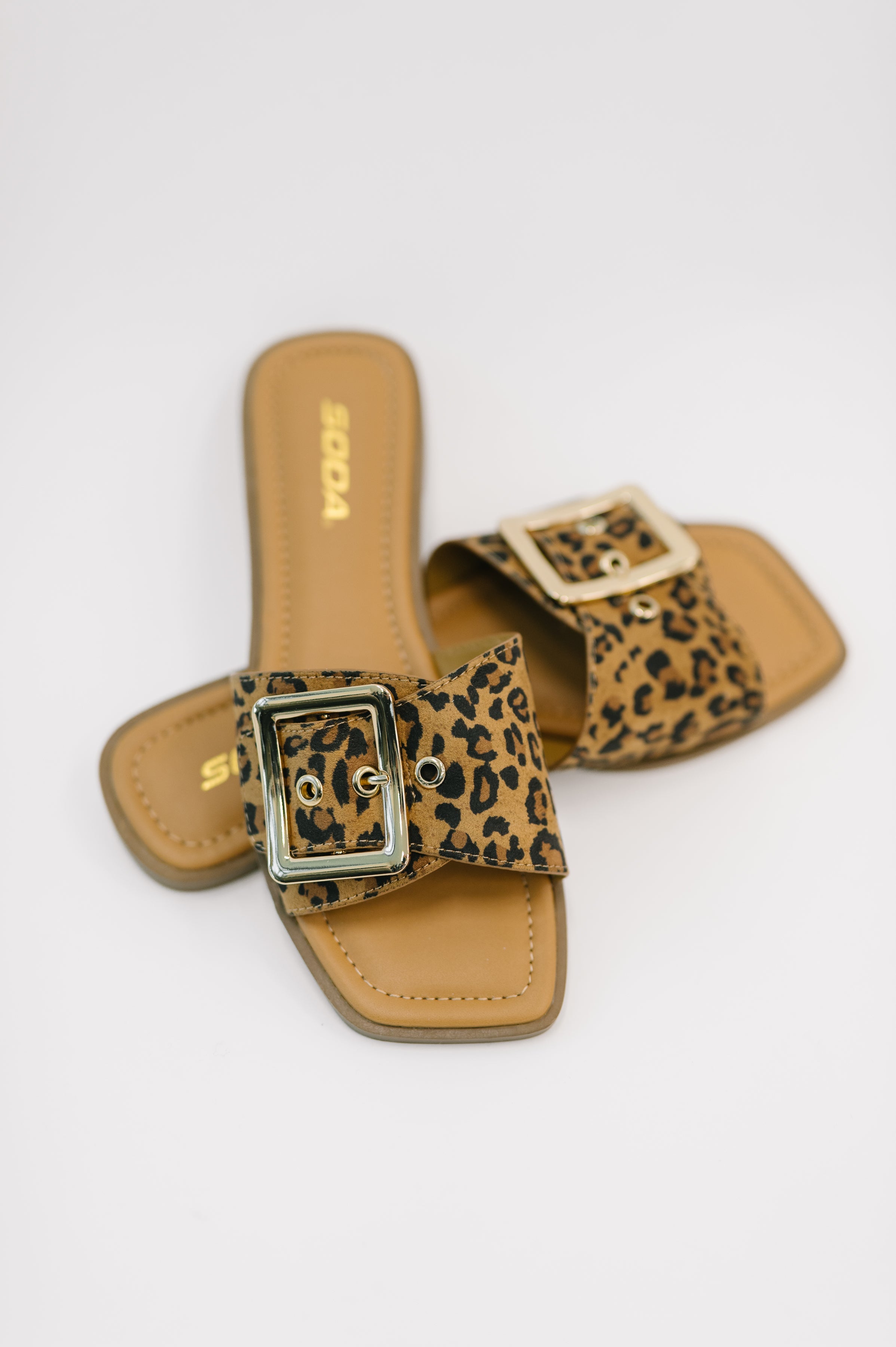 Opera Square Toe Buckle Slip On Sandal - Charming Charlie