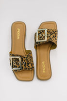 Opera Square Toe Buckle Slip On Sandal - Charming Charlie