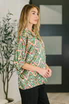 Optical Illusion Button Up Blouse - Charming Charlie