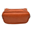 Orange 2in1 Chic Satchel Side Pocket With Long Strap Bucket Bag, This casual crossbody bucket bag is super soft Vegan leather and has convenient side pockets to carry water bottles, phones, or glasses and a removable zipper pouch. Gold hardware. Extra bag inside and strap to make it a crossbody. Perfect for carrying around your stuff, this bag is big enough for all your daily essentials.
