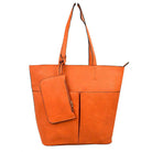 Orange 3 In 1 Large Soft  Leather Women's Tote Handbags, There's spacious and soft leather tote offers triple the styling options. Featuring a spacious profile and a removable pouch makes it an amazing everyday go-to bag. Spacious enough for carrying any and all of your outgoing essentials. The straps helps carrying this shoulder bag comfortably. Perfect as a beach bag to carry foods, drinks, big beach blanket, towels, swimsuit, toys, flip flops, sun screen and more.