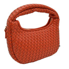 Orange Faux Leather Woven Patterned Top Handle Tote Shoulder Bag, is a comfortable way to carry all your daily necessities. Featuring top handles, it's perfect for carrying over the shoulder, and its design ensures that it stands out from other handbags.  This tote bag is a practical and fashionable choice for the summer.