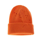 Orange  Unisex Distressed C.C. Beanie combines timeless style with everyday comfort. Crafted with a soft, breathable fabric, its distressed finish adds a subtle vintage edge, making it a versatile accessory for any wardrobe. Designed to fit all head sizes comfortably, this beanie provides warmth without sacrificing breathability, ideal for layering in cooler weather or adding a casual touch to your look year-round. 