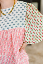 Outside Advantage Mixed Print Boho Blouse - Charming Charlie
