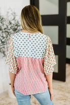 Outside Advantage Mixed Print Boho Blouse - Charming Charlie