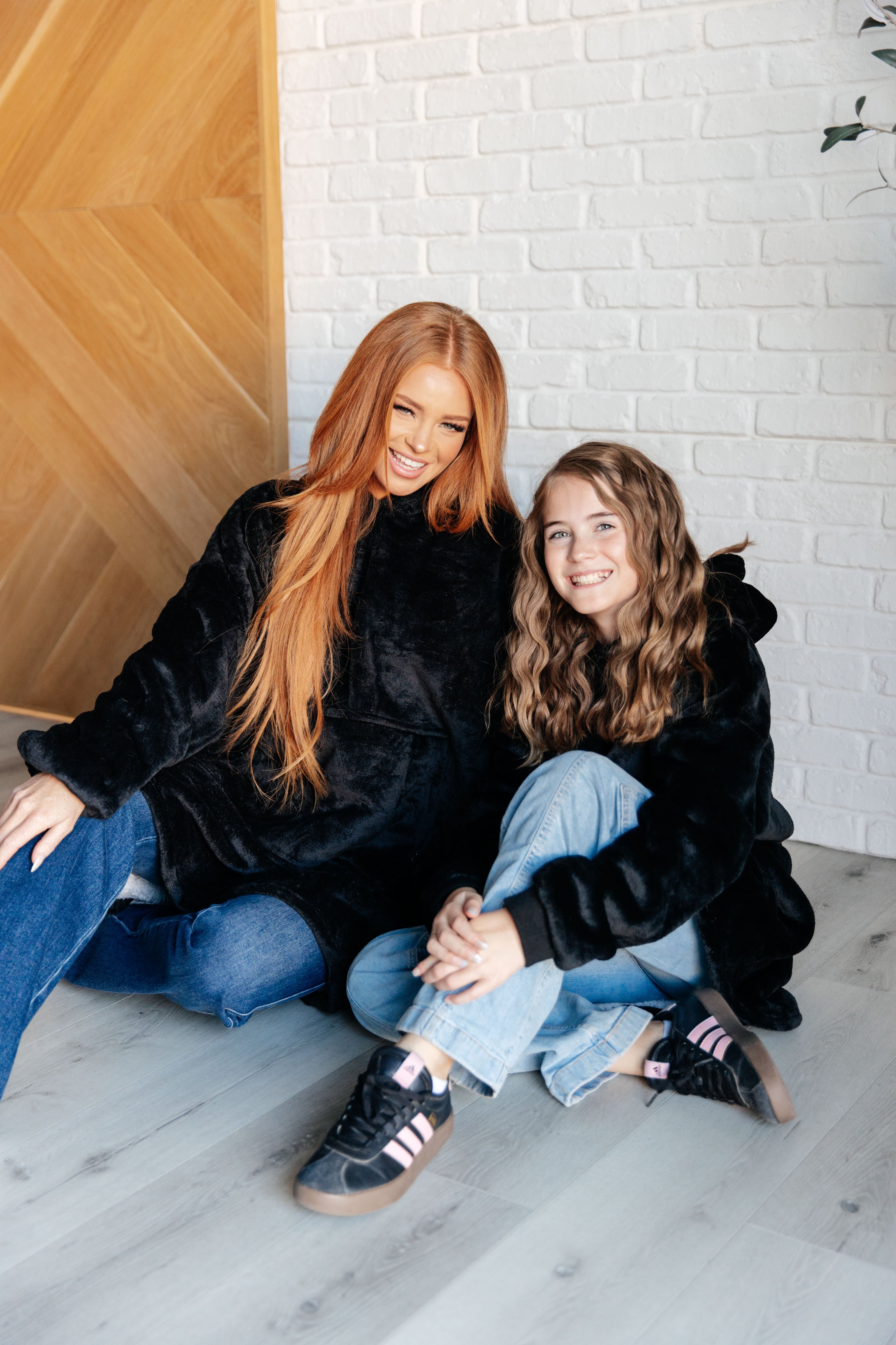 Kids Oversized Hoodie Blanket in Black - Charming Charlie