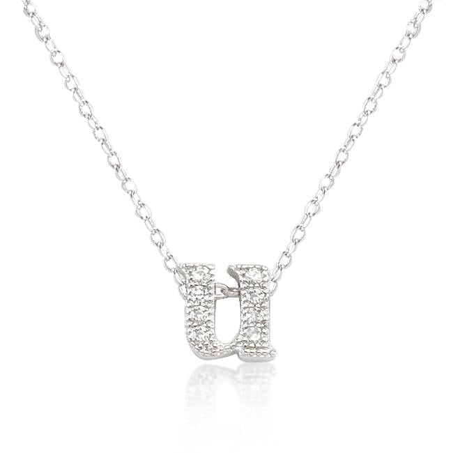 Micro-Pave Initial U Pendant - Charming Charlie