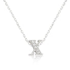 Micro-Pave Initial X Pendant - Charming Charlie
