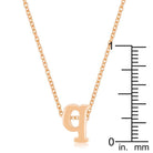 Rose Gold Finish Intiial Q Pendant - Charming Charlie