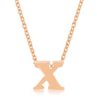 Rose Gold Finish Initial X Pendant - Charming Charlie