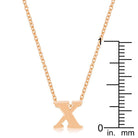 Rose Gold Finish Initial X Pendant - Charming Charlie
