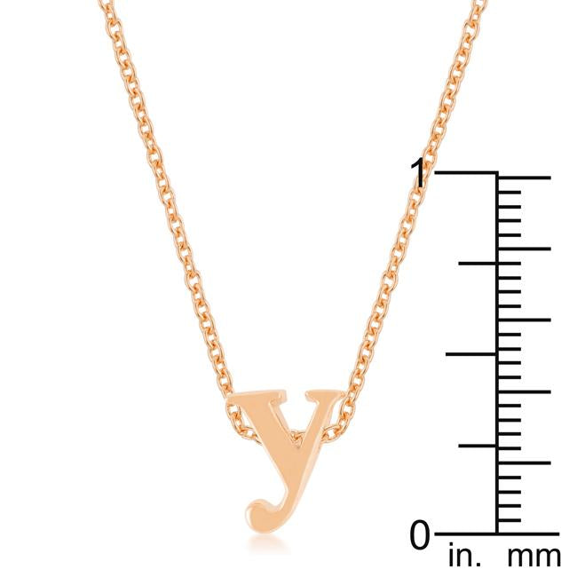 Rose Gold Finish Initial Y Pendant - Charming Charlie