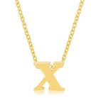Golden Initial X Pendant - Charming Charlie
