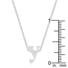 Rhodium Plated Finish Initial Y Pendant - Charming Charlie