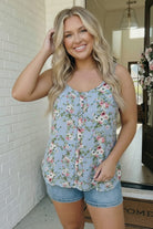 Garden Party Ready Floral Button Tank - Charming Charlie
