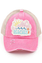 C.C DISTRESSED ALOHA BEACHES PATCH PONYCAP - Charming Charlie